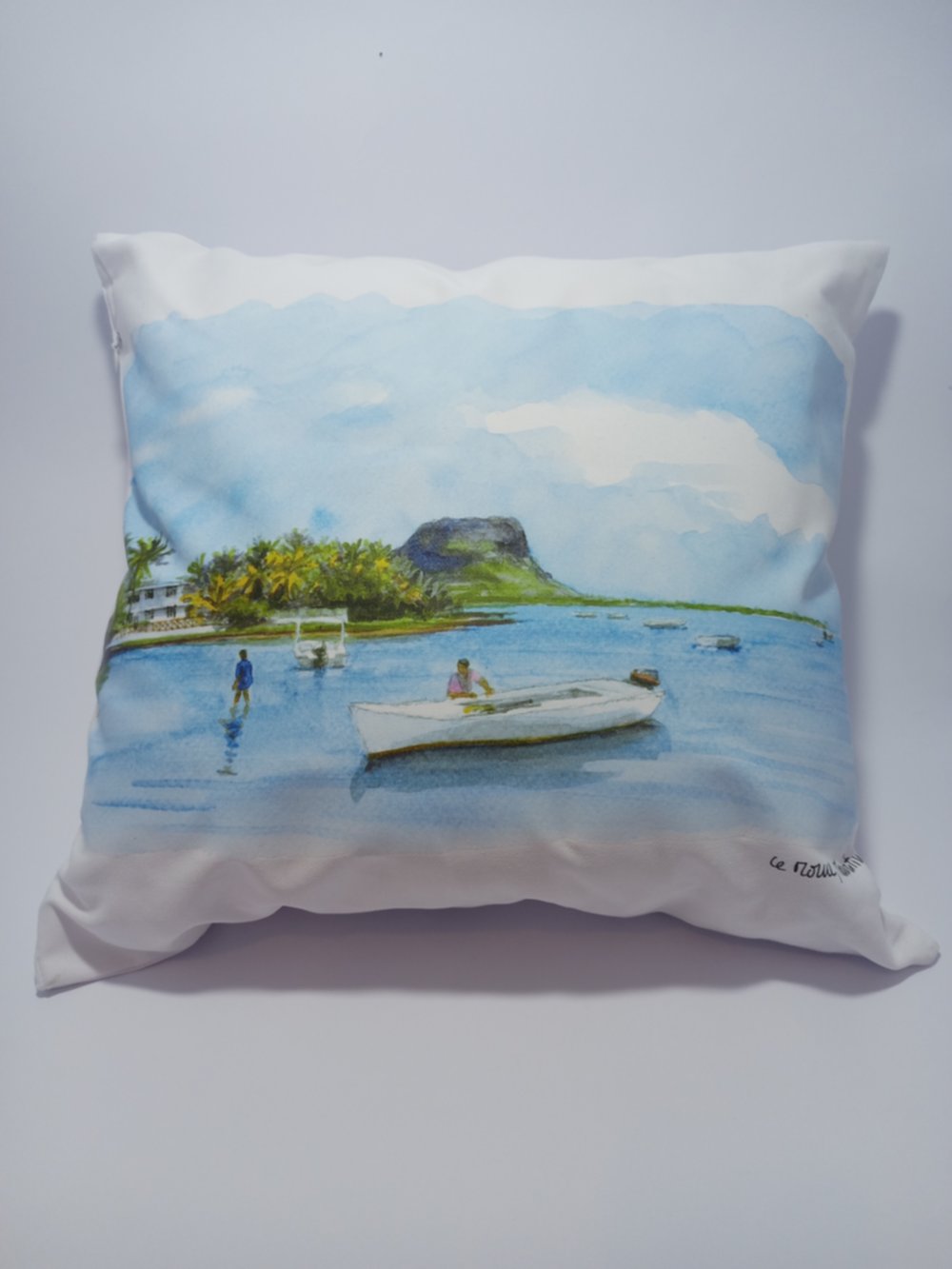 Coussin imprimé couleur Le Morne 40 x 40 cm - FLORENT BEUSSE