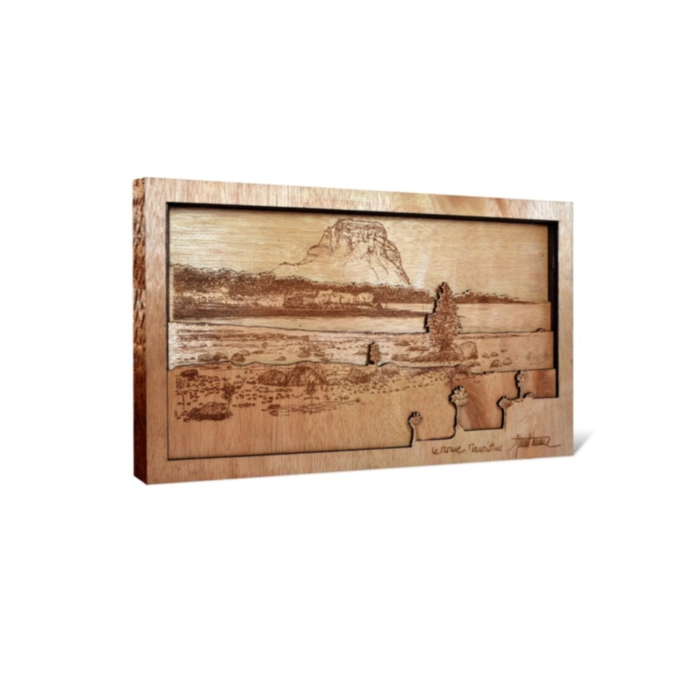 Décoration murale en bois 3D Le Morne 35 x 25 cm - FLORENT BEUSSE