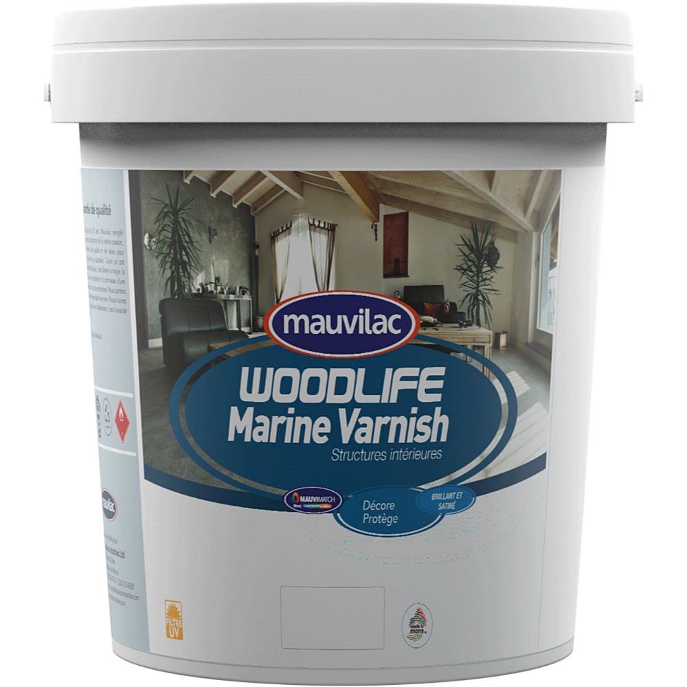 Marine varnish mahogany 1L - MAUVILAC