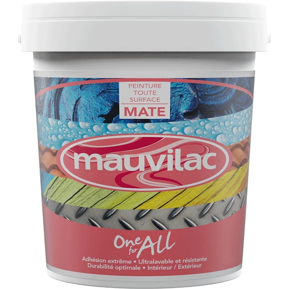 Peinture One For All mat blanc 5 L - MAUVILAC