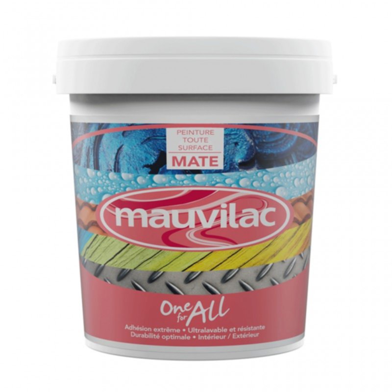 Peinture acrylique toutes surfaces mat base4 1 L - MAUVILAC