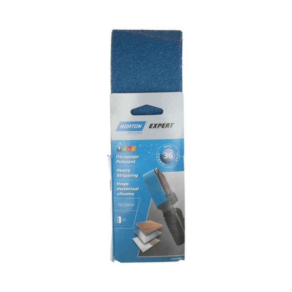 Bandes décapage Ponceuses portatives 75x533mm Grain 36 - NORTON