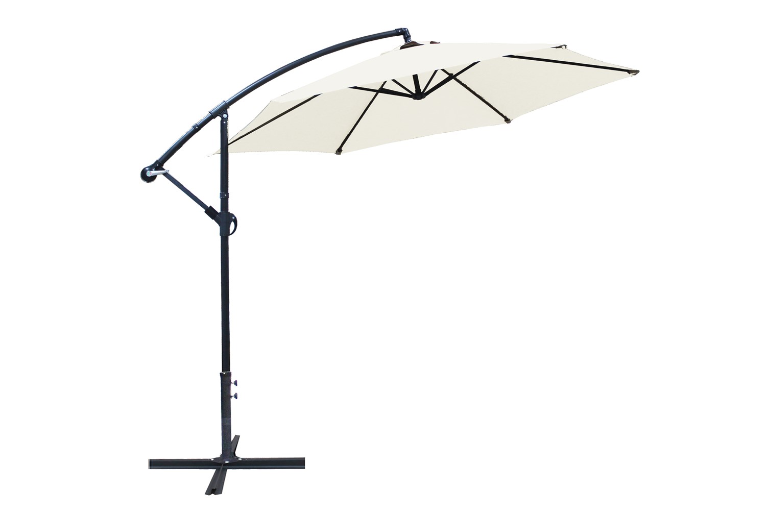 Parasol déporté beige  Ø270 cm