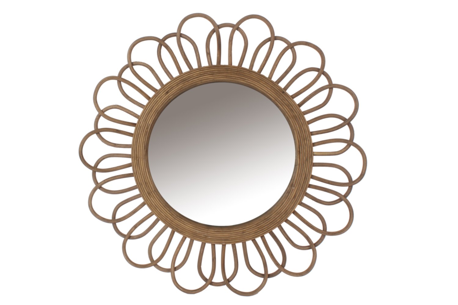 Miroir décoratif Natura bois Ø60 cm 