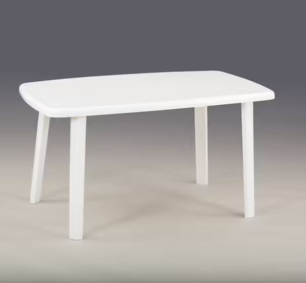 Table Cayman 85 x 137 x 72 cm blanc