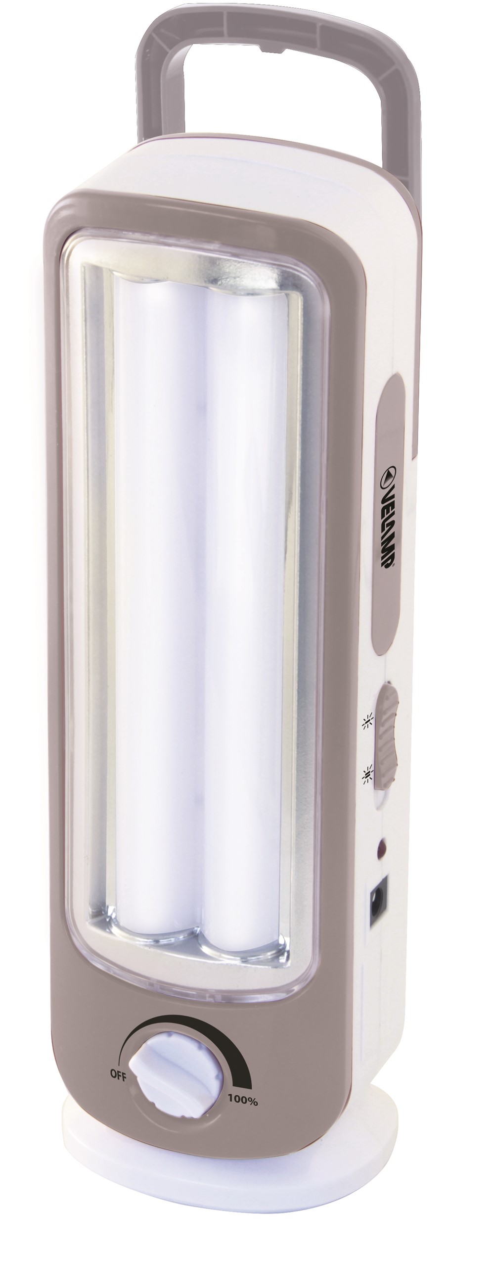 Lampe de secours portable 23 cm 2 tubes LED 300 lm dimmable - VELAMP