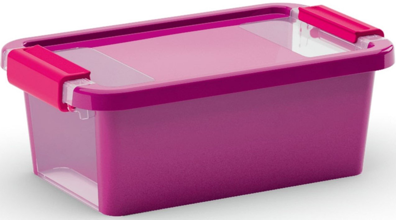 Boîte de rangement BiBox plastique à couvercle 3 L violet - KIS