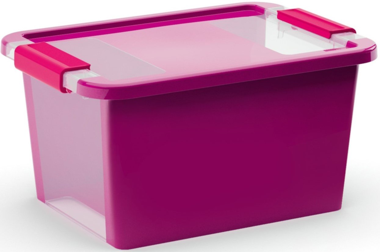 Boîte de rangement BiBox plastique à couvercle 11 L violet - KIS