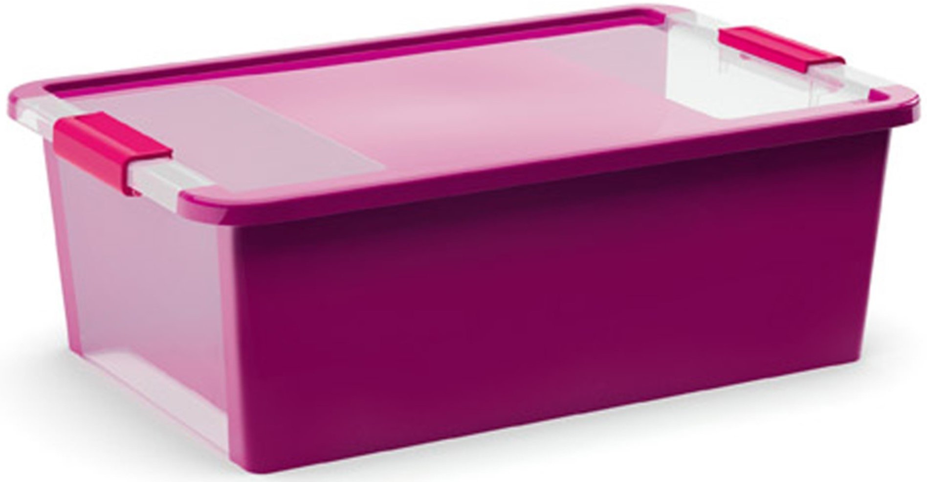 Boîte de rangement BiBox plastique à couvercle 26 L violet - KIS