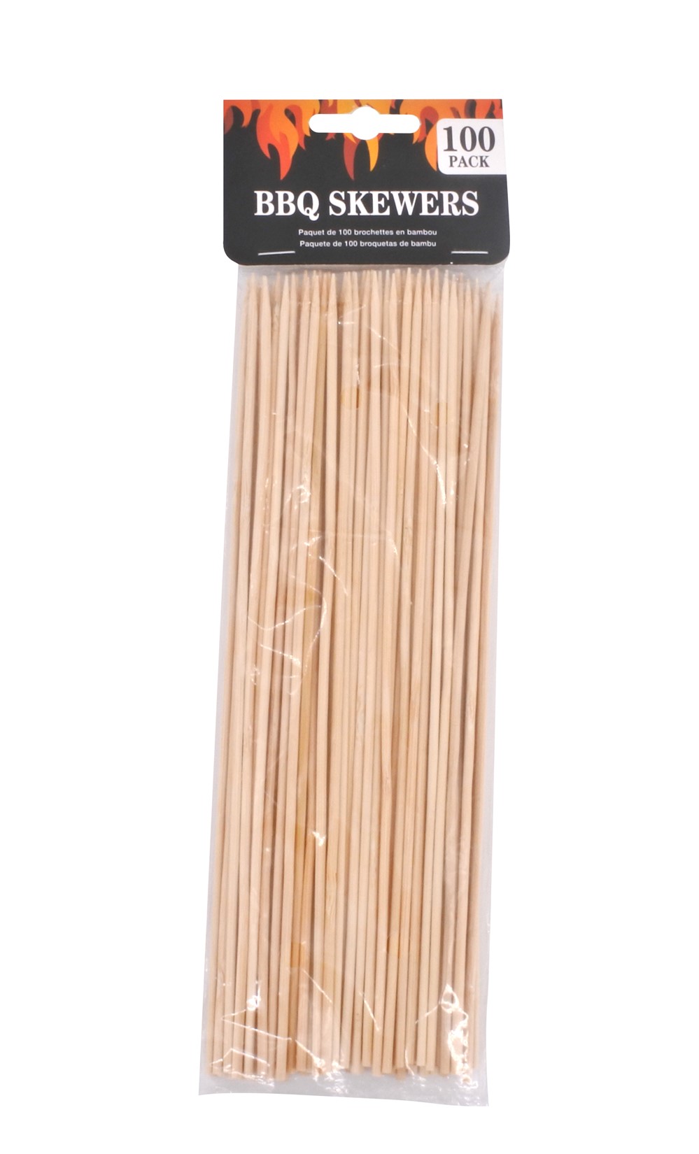 100 pics à brochettes 25 cm en bambou - UBL