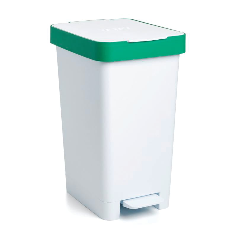 Poubelle de recyclage Smart 25L blanc/vert - TATAY