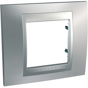 Plaque chrome satin alu 1 poste Unicatop - SCHNEIDER