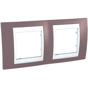 Plaque mauve 2 postes Unica+ - SCHNEIDER