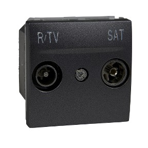 Prise RTV / SAT Unica graphite -SCHNEIDER