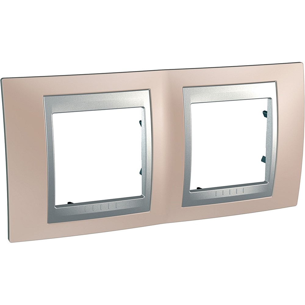 Plaque cuivre onyx alu 2 postes Unicatop - SCHNEIDER