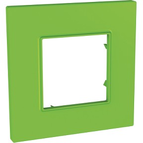 Plaque de couverture simple Unica Quadro Natura Bio 87 x 87mm -SCHNEIDER