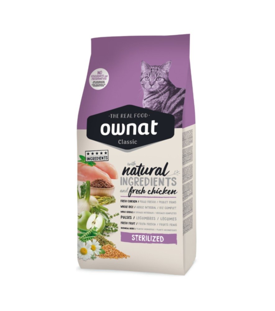 Croquettes chat Classic Adulte Stérilisé poulet 1,5 kg - OWNAT