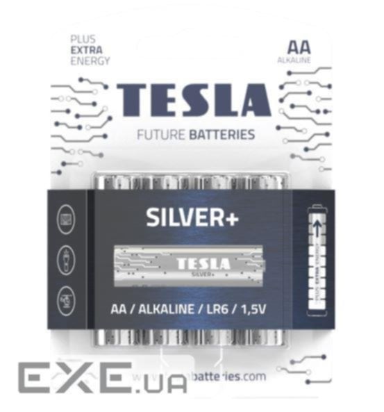 4 piles alcalines AA Silver+ - TESLA