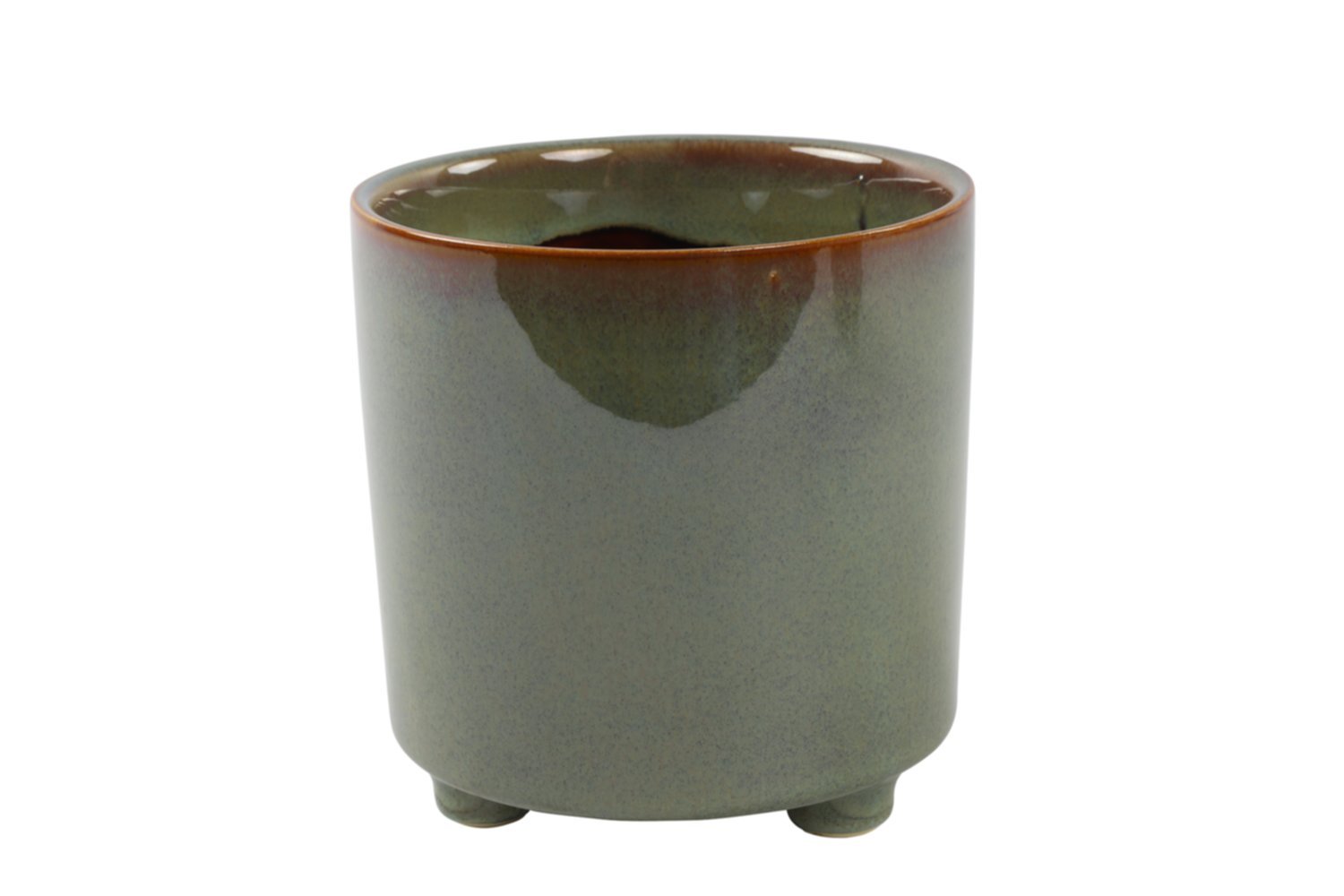 Vase rond Romana Ø13,5 x H14 cm vert - DECOSTAR