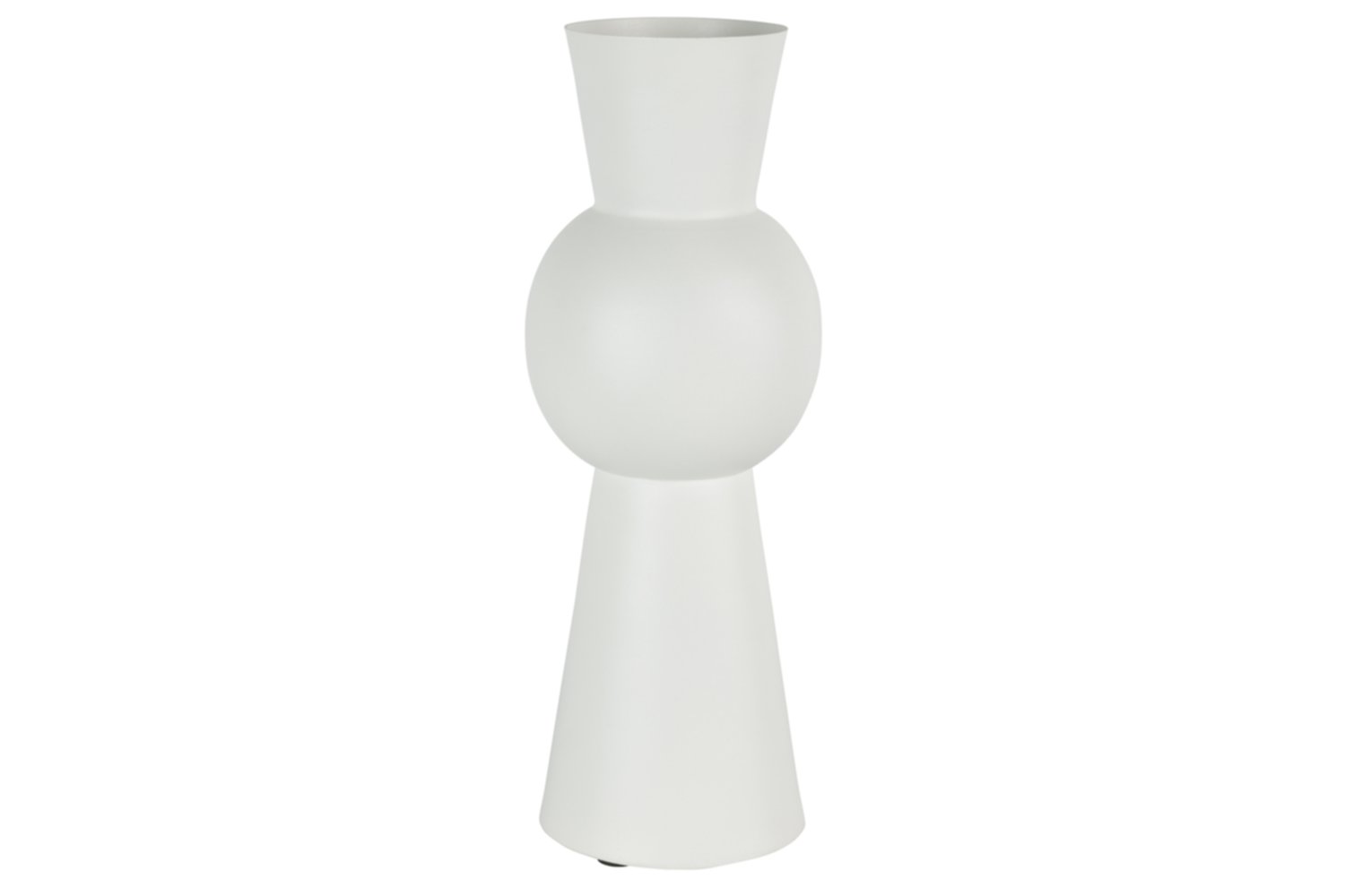 Vase poterie Andor L Ø12,5xH.35,5cm blanc - DECOSTARS