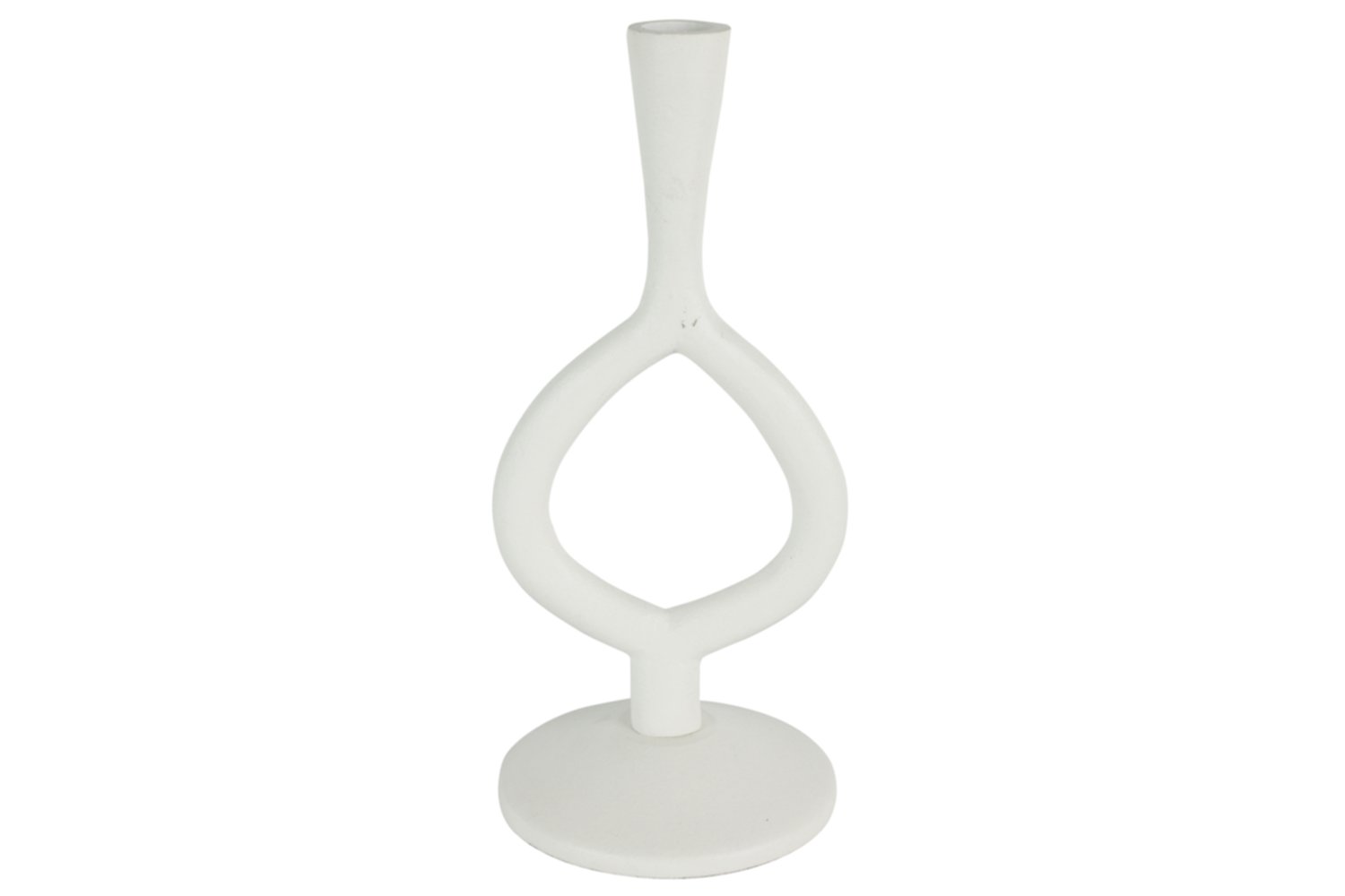 Porte-bougie Levie goutte Ø12xH.27cm blanc - DECOSTARS