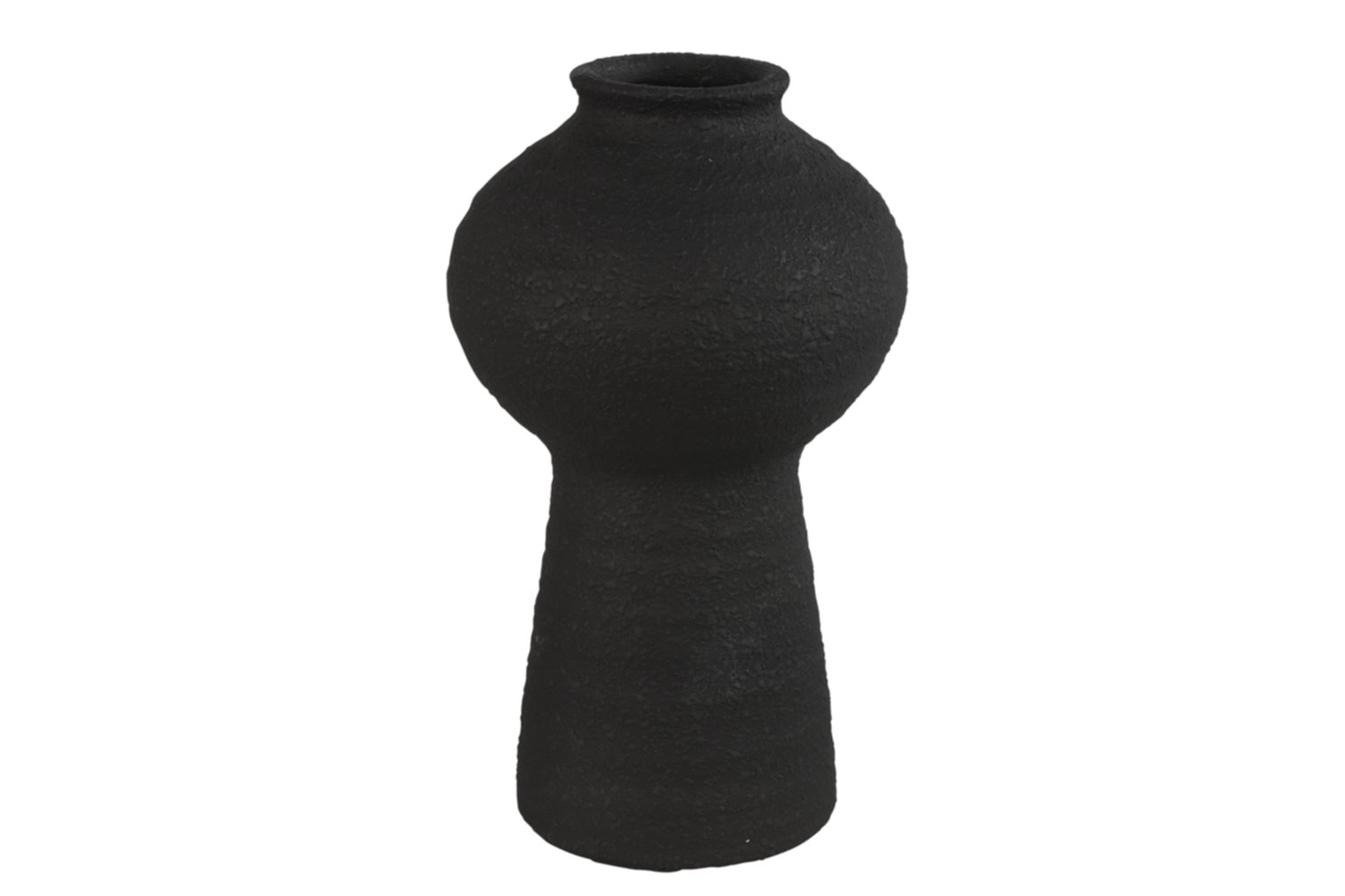 Poterie vase haut rond Dobber Ø16,5xH.28cm noir - DECOSTARS