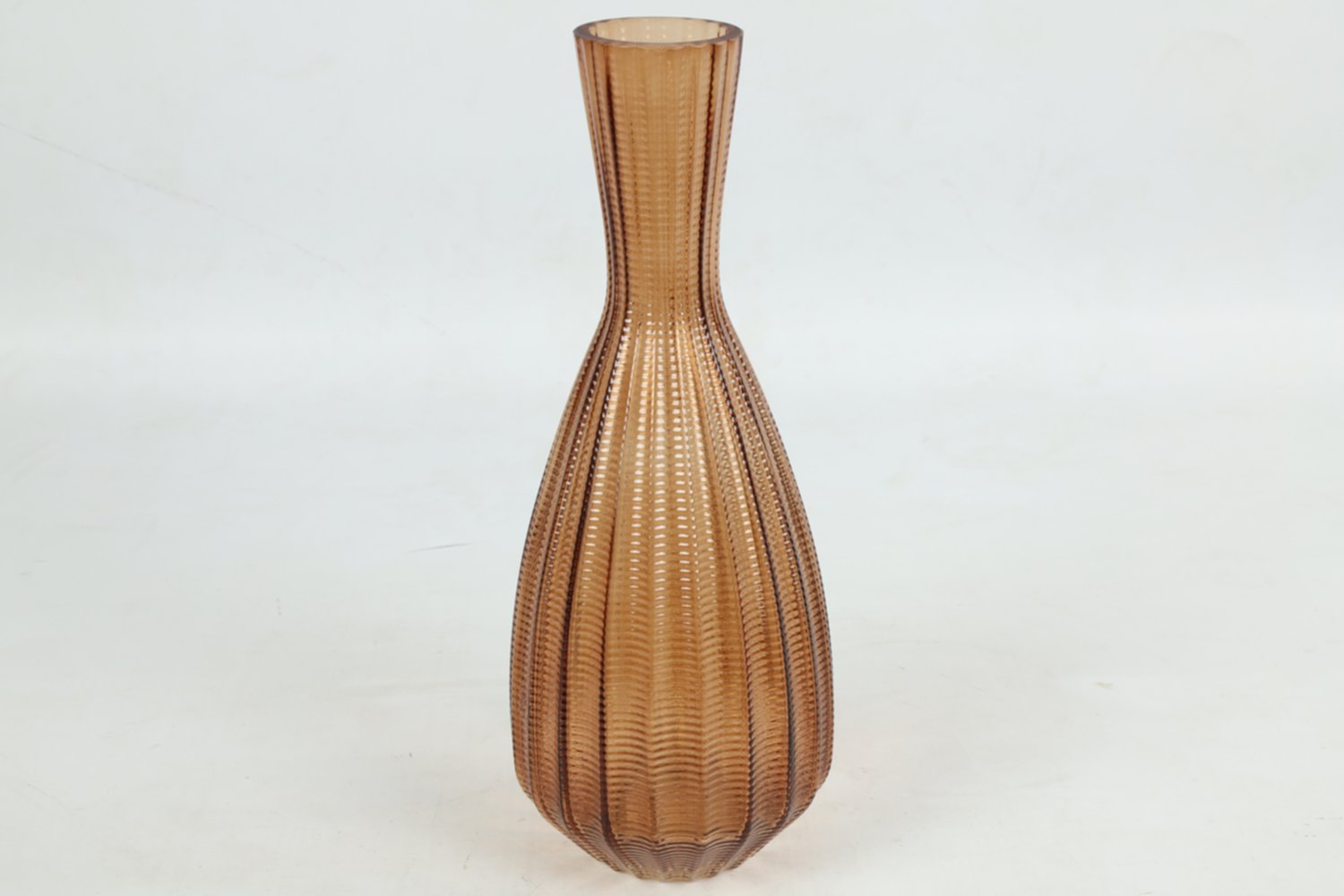 Vase en verre Annalisa L Ø15xH.37cm marron - DECOSTARS