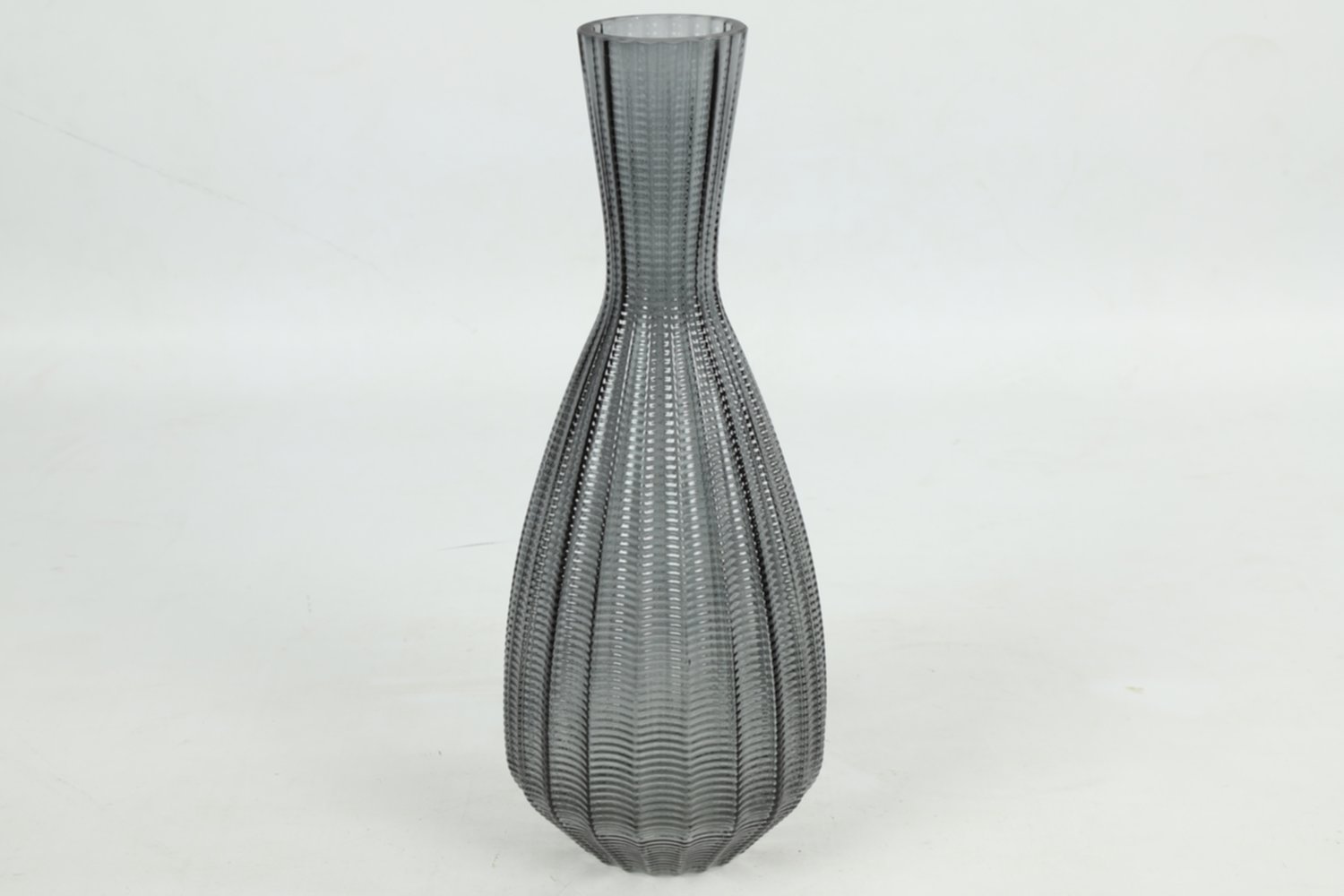 Vase en verre Annalisa L Ø15xH.37cm gris - DECOSTARS