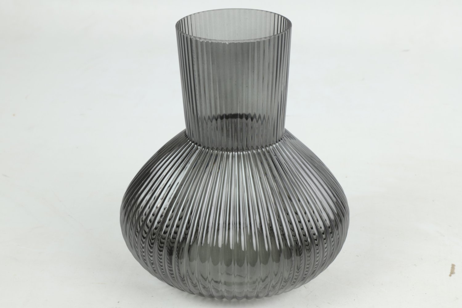 Vase en verre Vanda Ø20xH.22cm gris - DECOSTARS