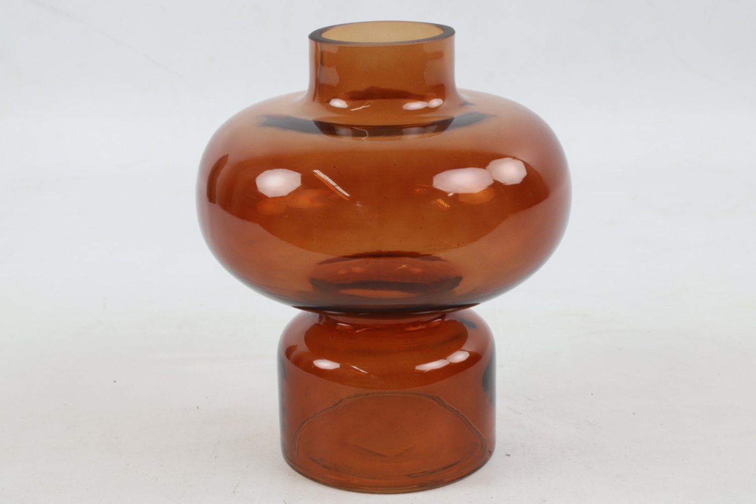 Vase en verre Micaela Ø19xH.22cm marron - DECOSTARS