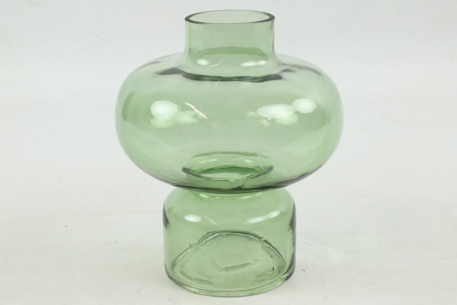 Vase en verre Micaela Ø19xH.22cm vert - DECOSTARS