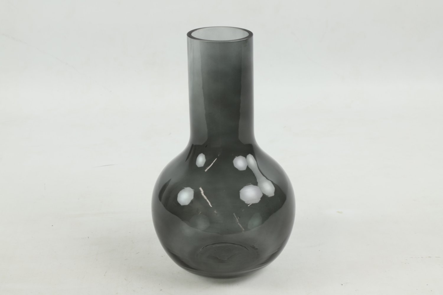 Vase en verre Patrizia S Ø18xH.30cm gris - DECOSTARS