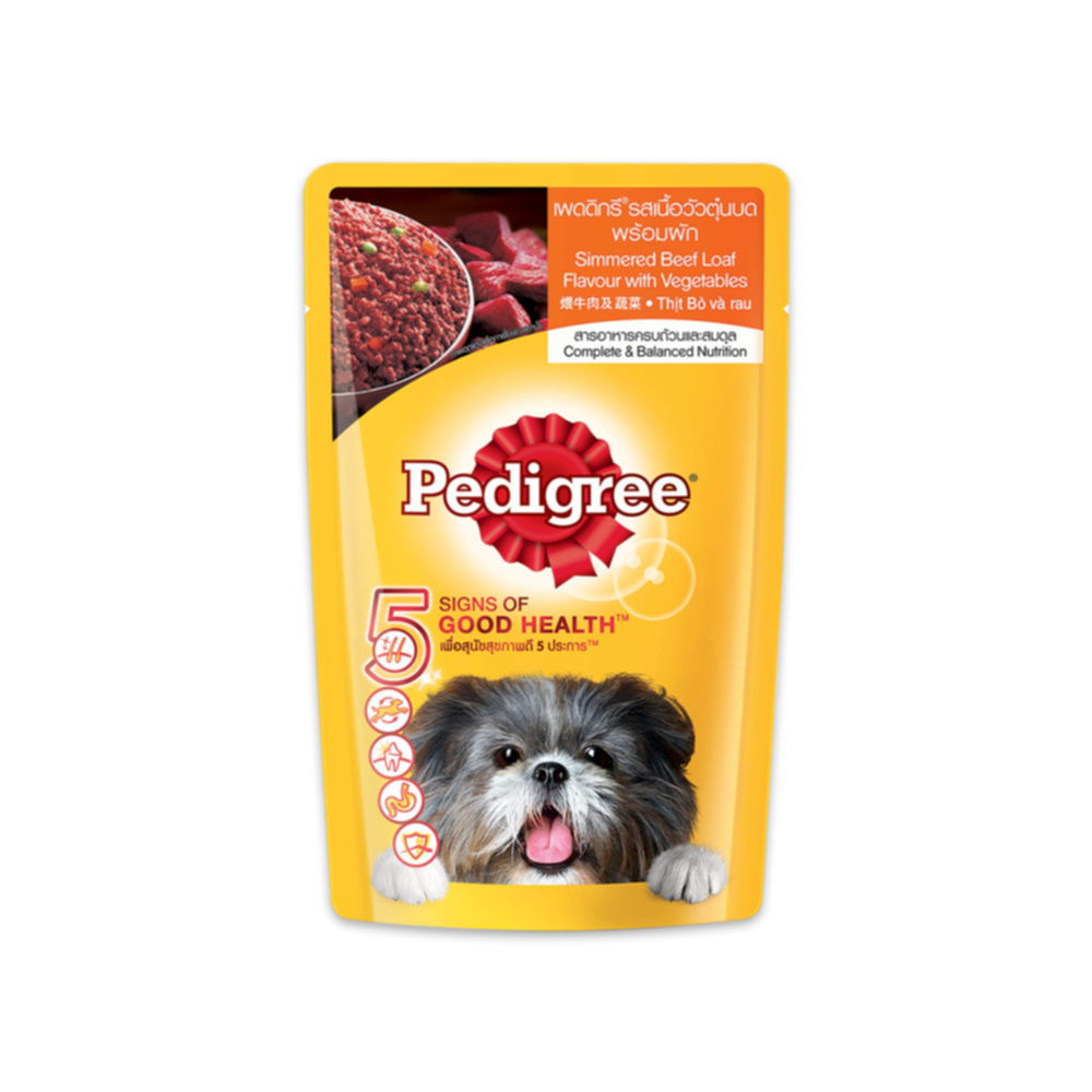 Aliment humide chien Boeuf & Légumes en sauce 130 g - PEDIGREE®