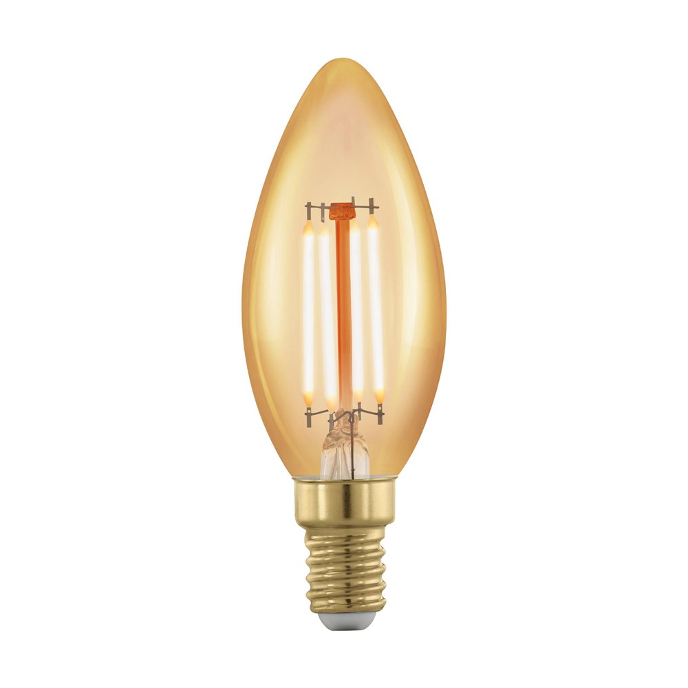 Ampoule Vintage Ambre E27-LED-C37 bougie 4W 1700K Dimmable - EGLO