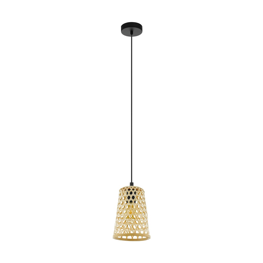 Suspension Claverdon bois naturel ø 180 mm E27 1 x 40W - EGLO