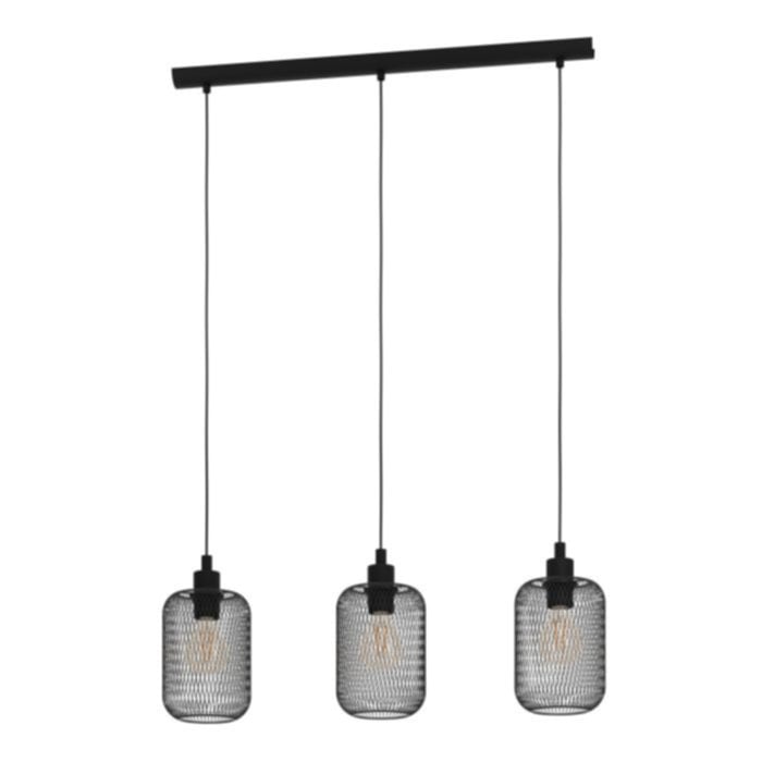 SuspensionWrington 74 x 15 x 110 cm acier noir E27x3 - EGLO