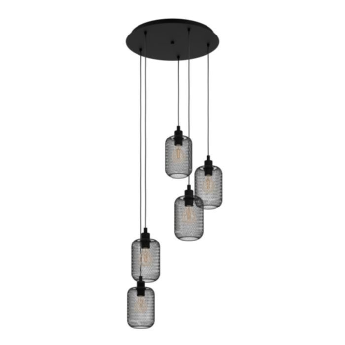 SuspensionWrington Ø54 x H110 cm acier noir E27X4 - EGLO