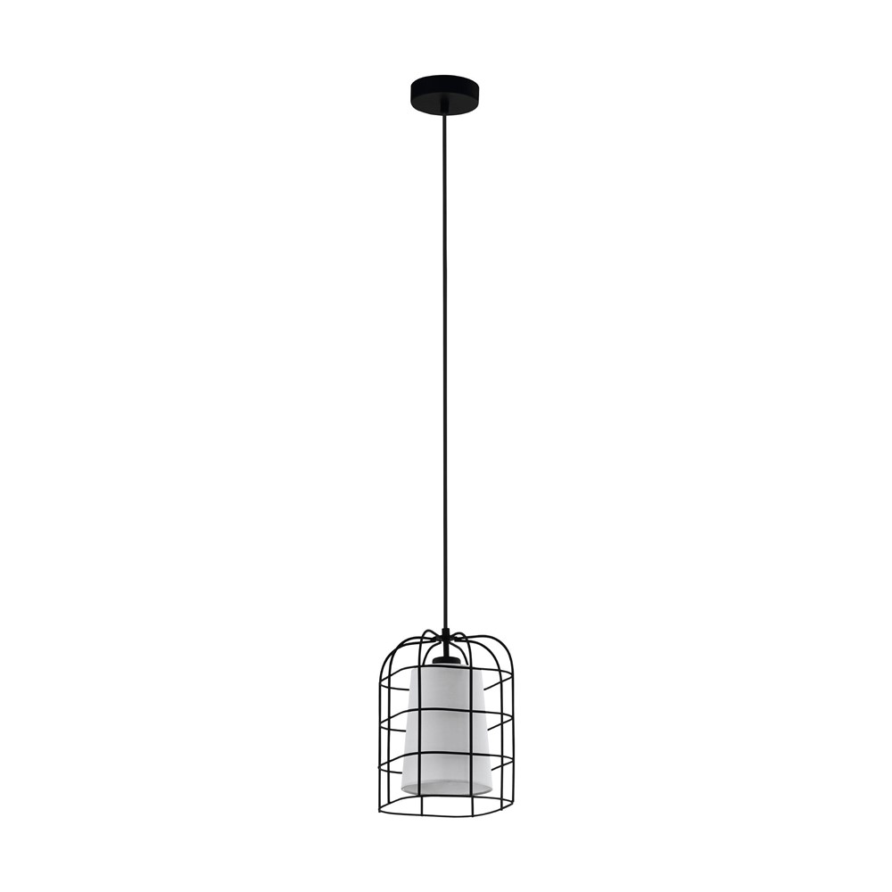 Suspension Bittams noir 190 x 190x1100 mm E27 1 x 28W - EGLO