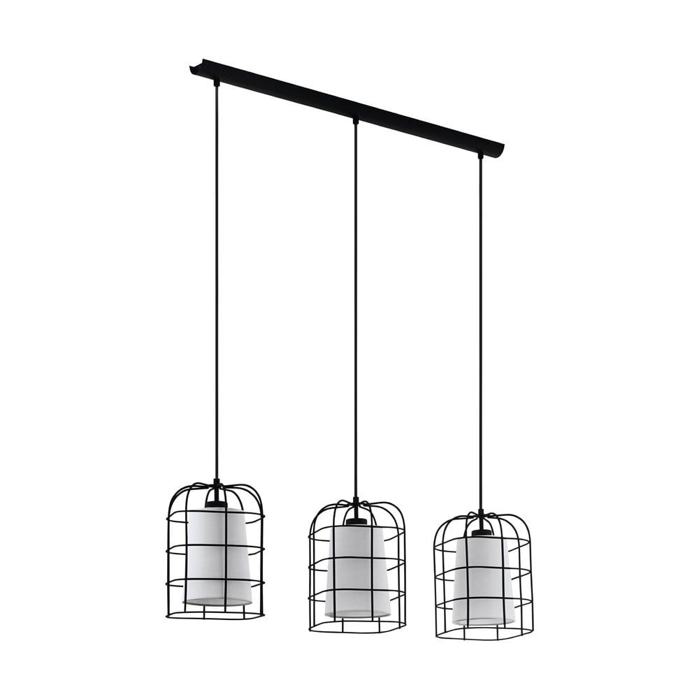 Suspension Bittams noir 890 x 190 x 1100 mm E27 3 x 28W - EGLO