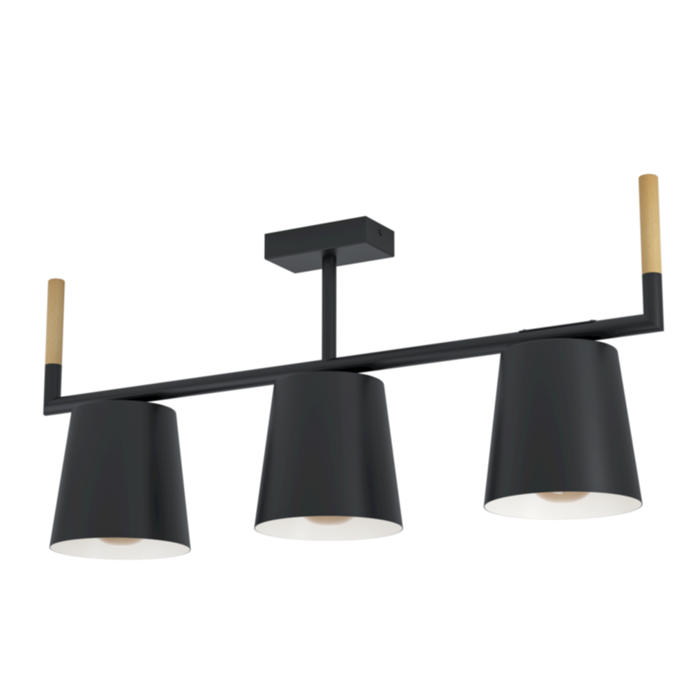 Suspension Mardyke H110 cm acier noir/verre E27x1 - EGLO