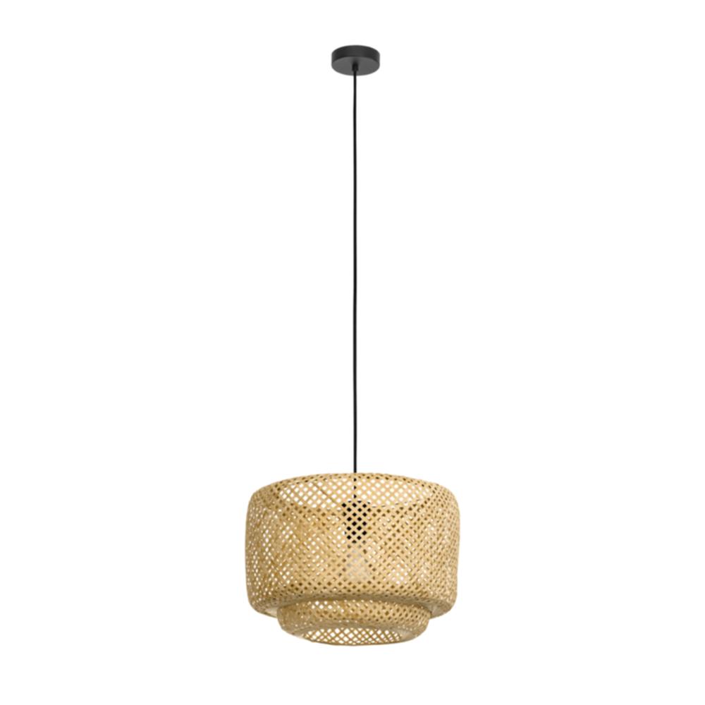 Suspension Hettonle H110 cm bois naturel E27x1 - EGLO