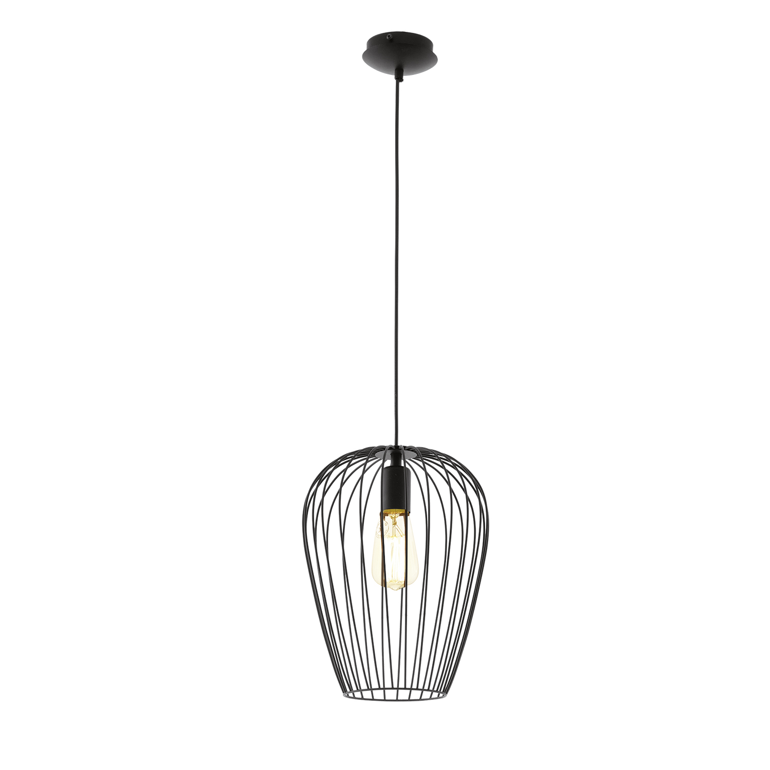 Suspension en acier Newtown IP20 E27 noir - EGLO