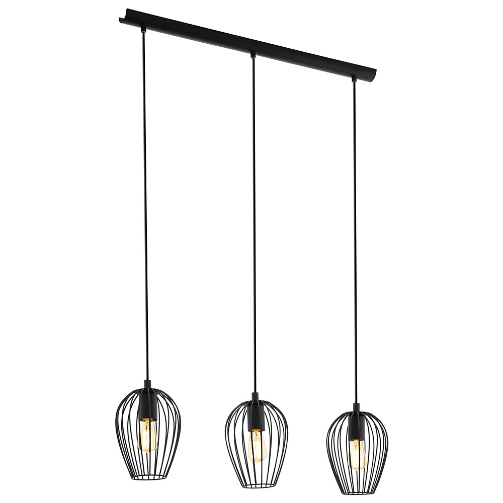 Suspension Newtown noir 1100 x 160x 700 mm E27 3 x 60W - EGLO