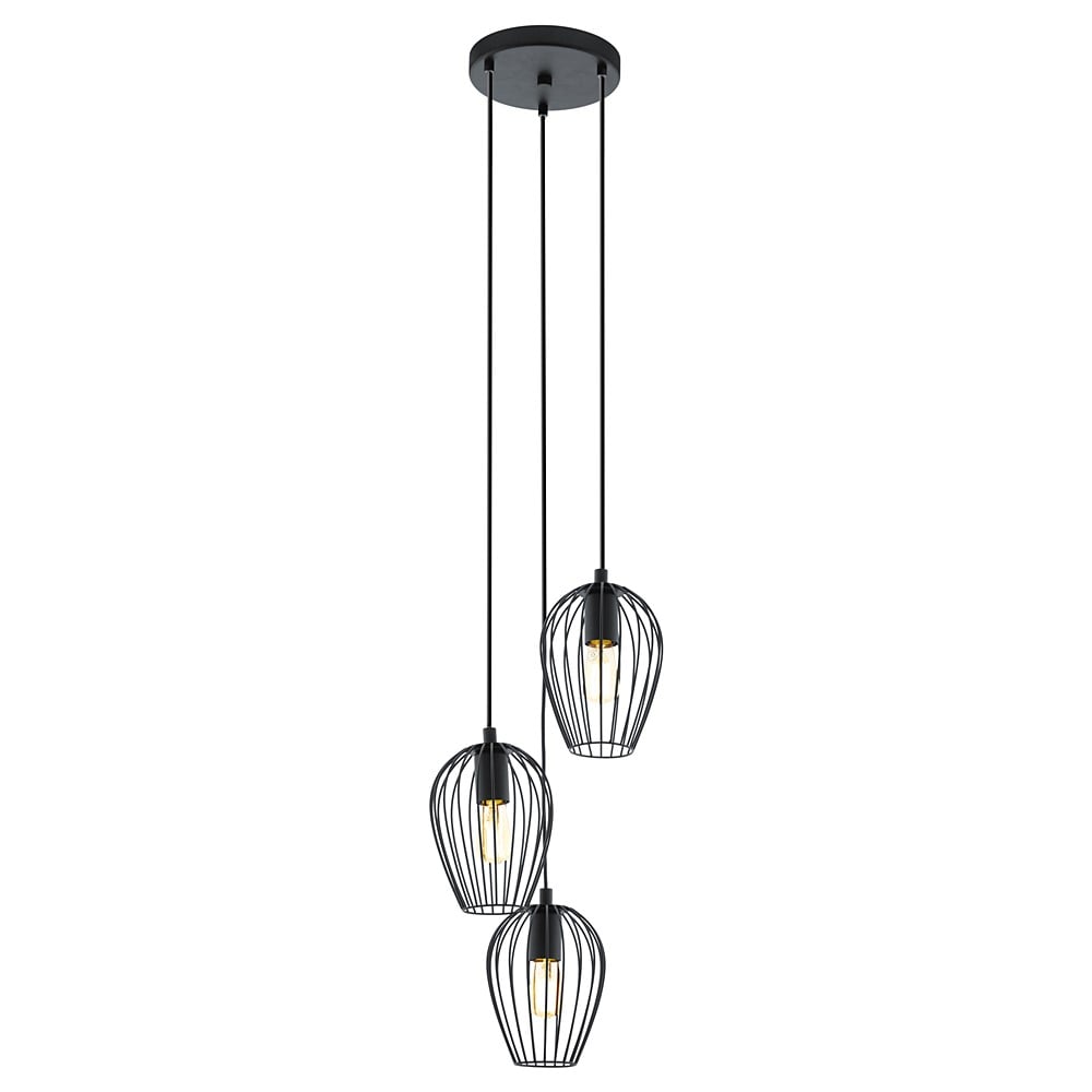 Suspension Newtown noir ø 380 mm E27 3 x 60W - EGLO