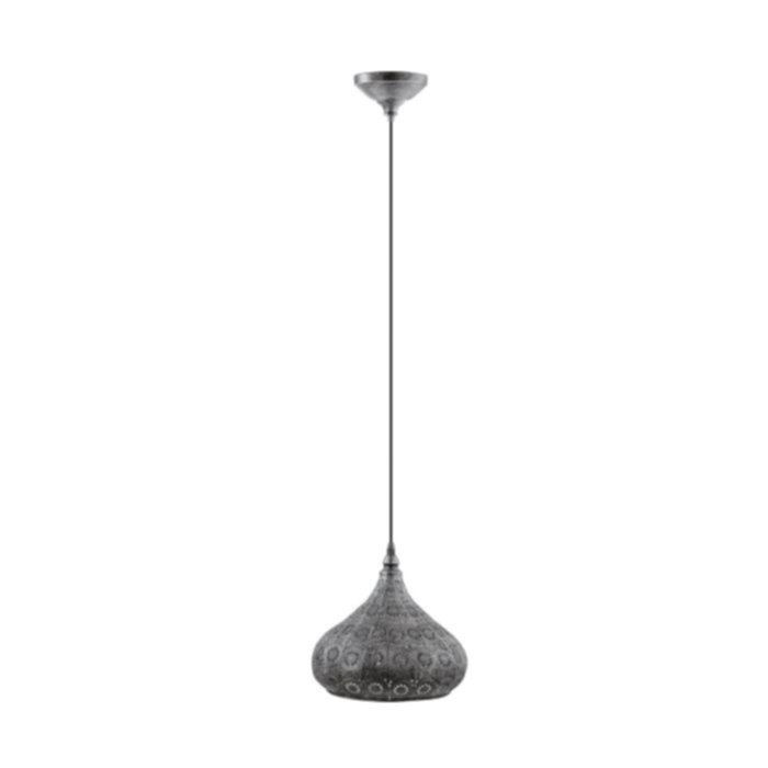 Suspension Melilla Ø28,5 x H110 cm argent antique E27x1 60W A++E - EGLO