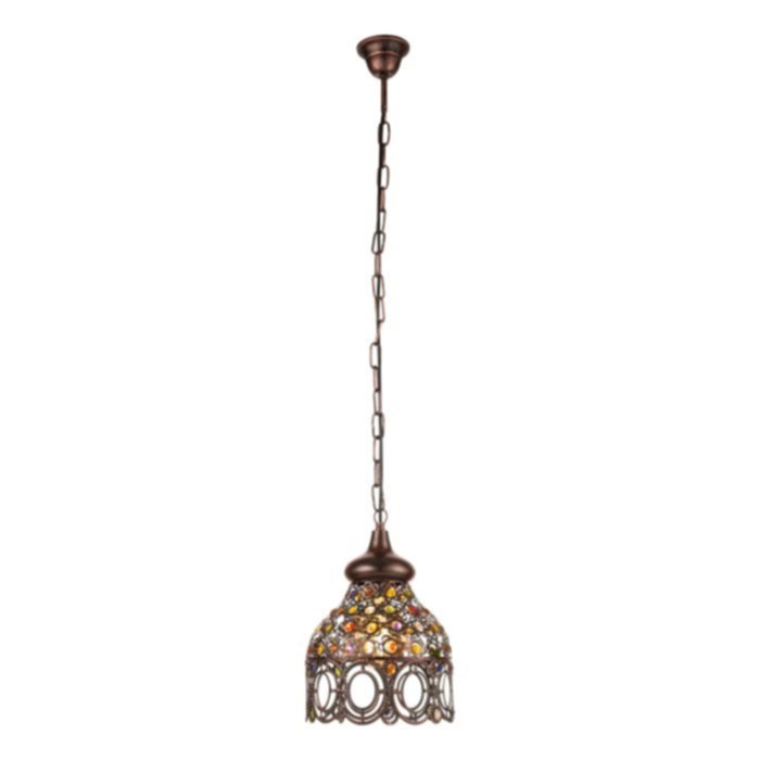 Suspension Jadida Ø22 x H110 cm acier cuivre antique E27x1 60W A++E - EGLO