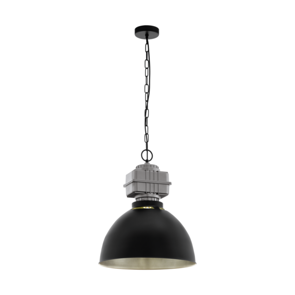 Suspension Rockingham acier noir/gris 1100 x Ø460 mm E27x6 - EGLO