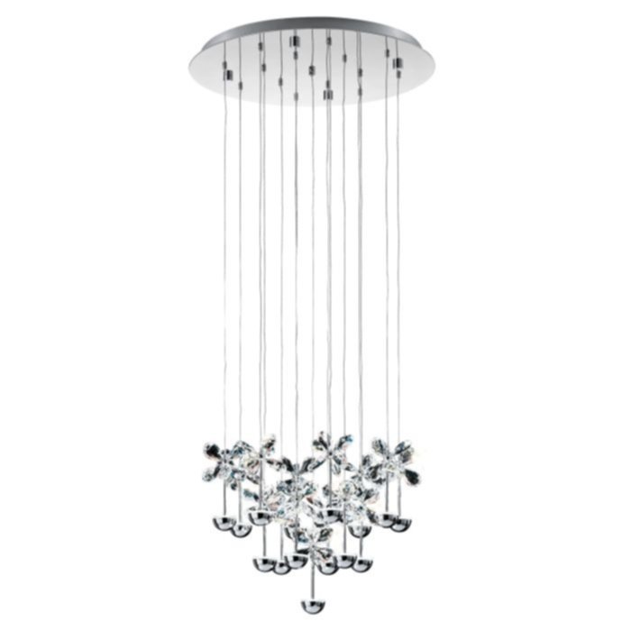 Suspension Pianopolo en acier inoxydable IP20 led transparent - EGLO