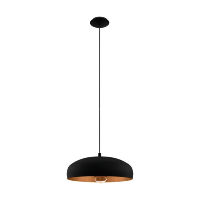 Suspension Mogano 1 Ø40 x H110 cm acier noir/cuivre E27x1 60W A++E - EGLO