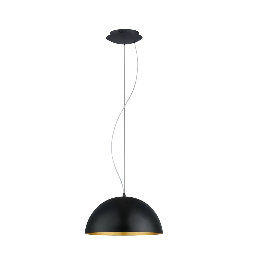 Suspension Gaetano 1 en acier noir or ø 380mm  E27 1 x 60W - EGLO